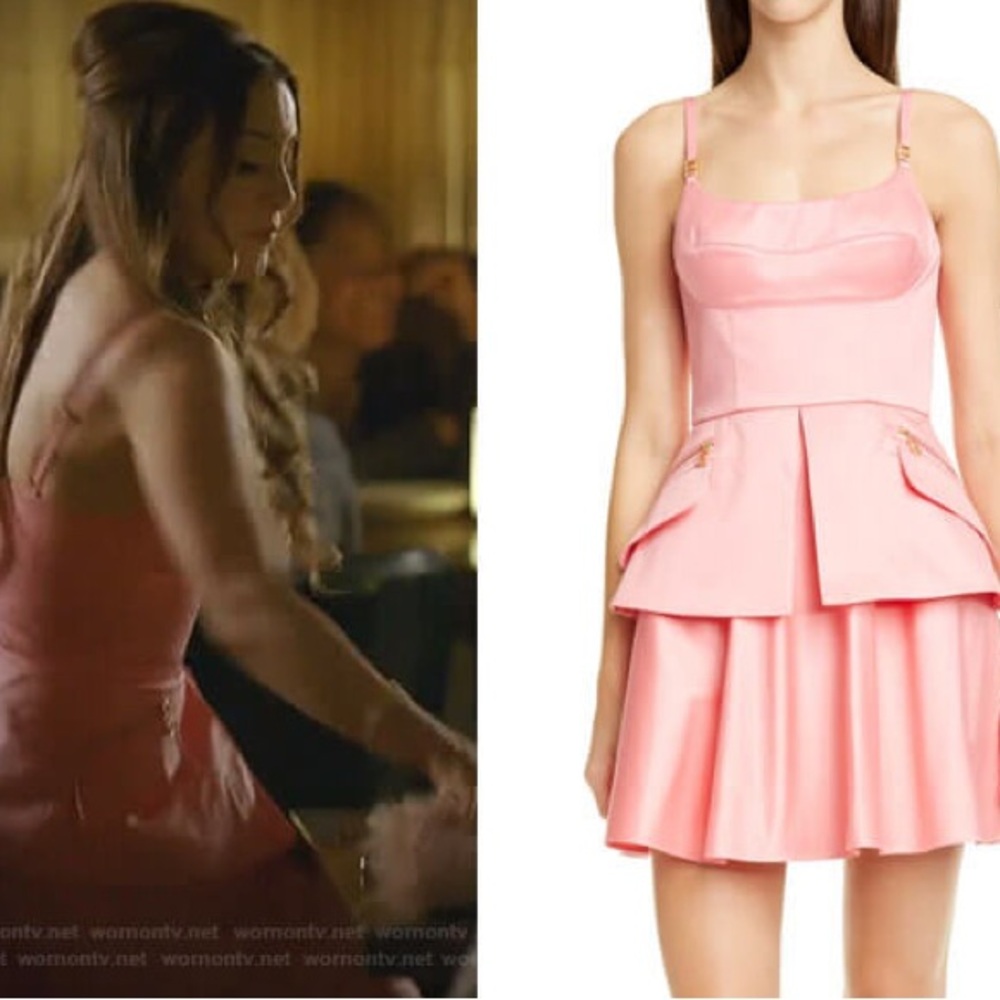 NWT BRANDON MAXWELL Cotton Sateen Bustier Peplum Minidress
